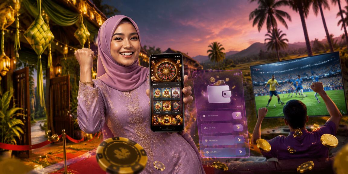 Pemain menggunakan apl kasino 13600 semasa perayaan Hari Raya di Malaysia